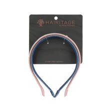 Charger l'image dans la galerie, Corduroy Headband set - 2 pack Pink & Blue