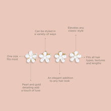 Charger l'image dans la galerie, Pearl Mini Claw Clip Set - 4 pack Pearl/Gold